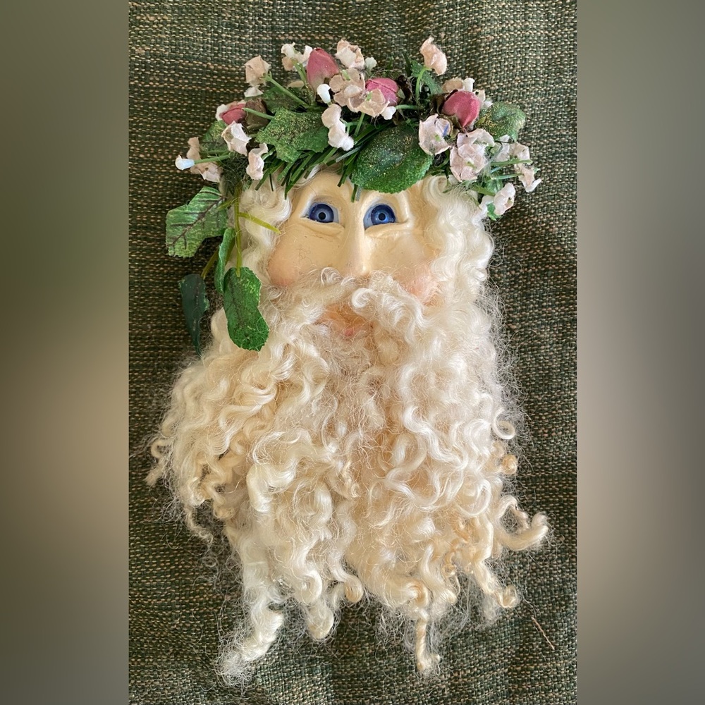 Handmade Santa Head Pin